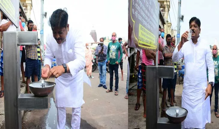 ପୁରୀ ‘ଡ୍ରିଙ୍କ ଫ୍ରମ୍ ଟ୍ଯାପ’ ପ୍ରକଳ୍ପର ଜଳର ମାନ ପରଖିବା ସହ ସମୀକ୍ଷା କଲେ ନଗର ଉନ୍ନୟନ ମନ୍ତ୍ରୀ ପ୍ରତାପ ଜେନା