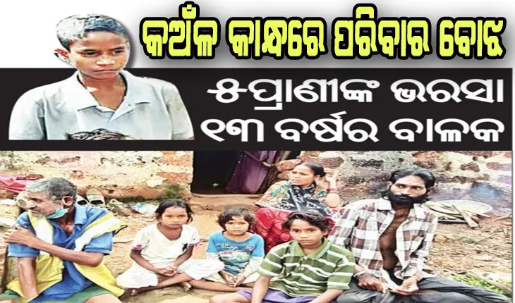 କଅଁଳ କାନ୍ଧରେ ପରିବାର ବୋଝ: ପିଲାମାନେ ଅନଲାଇନରେ ପାଠ ପଢୁଥିବା ବେଳେ ଖାଦ୍ୟ ମୁଠାଏ ପାଇଁ ଚନ୍ଦନଙ୍କ ସଙ୍ଘର୍ଷ