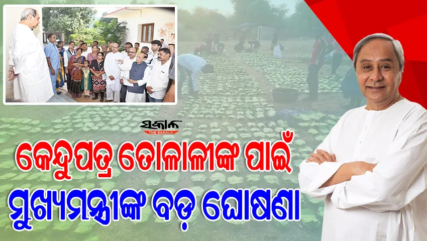 କେନ୍ଦୁପତ୍ର ତୋଳାଳୀ ଓ କର୍ମଚାରୀ ମାନଙ୍କ କଲ୍ଯାଣ ପାଇଁ ମୁଖ୍ୟମନ୍ତ୍ରୀଙ୍କ ବଡ଼ ଘୋଷଣା