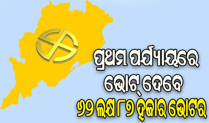 ମେ’ ୧୩ରେ ରାଜ୍ୟରେ ପ୍ରଥମ ପର୍ଯ୍ୟାୟ ନିର୍ବାଚନ, ଭୋଟ୍ ଦେବେ ୬୨ ଲକ୍ଷ ୮୭ ହଜାର ଭୋଟର