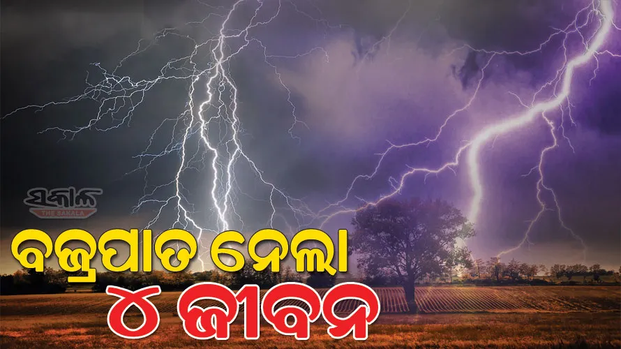 ରାଜ୍ୟର ଭିନ୍ନ ଭିନ୍ନ ସ୍ଥାନରେ ବଜ୍ରପାତରେ ୪ ମୃତ, ୪ ଆହତ