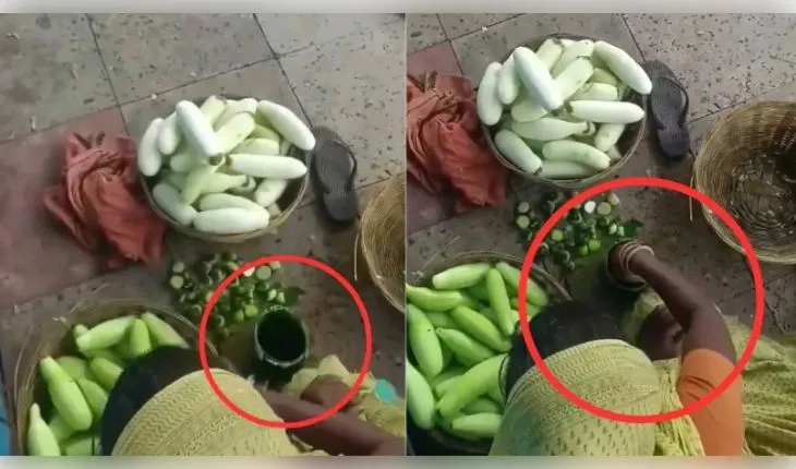 ରେଳ ଷ୍ଟେସନରେ କାକୁଡ଼ିରେ ସବୁଜ ରଙ୍ଗ ଦେଉଛନ୍ତି ମହିଳା ଦେଖନ୍ତୁ ଭାଇରାଲ୍ ଭିଡିଓ
