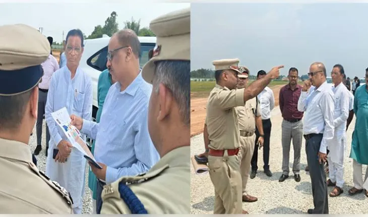 ରାଷ୍ଟ୍ରପତି ଓ ପ୍ରଧାନମନ୍ତ୍ରୀଙ୍କ ଗସ୍ତ ନେଇ ରାଇରଙ୍ଗପୁରରେ ସୁରକ୍ଷା ବ୍ୟବସ୍ଥାର ସମୀକ୍ଷା କଲେ ରାଜ୍ୟ ଆରକ୍ଷୀ ମହାନିର୍ଦ୍ଦେଶକ