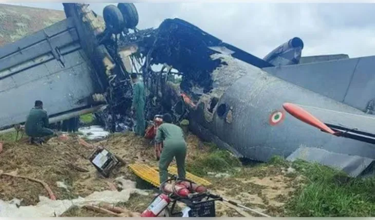 ଆସାମର ଜୋରହାଟ ଏୟାରବେସରେ ଭାରତୀୟ ବାୟୁସେନାର AN- 32 ଏୟାରକ୍ରାଫ୍ଟ କ୍ରାସ୍ 