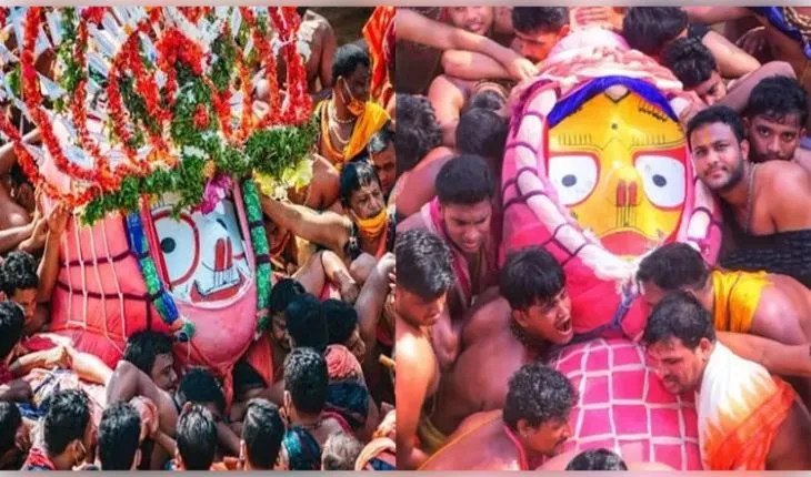 ଗୋଟି ପହଣ୍ଡିରେ ଝୁଲିଝୁଲି ଆସି ରଥାରୁଢ଼ ହେଲେ ପ୍ରଭୁ ବଳଭଦ୍ର, ପରେ ଶୂନ୍ୟ ପହଣ୍ଡିରେ ଆସି ରଥରେ ବିଜେ କଲେ ଦେବୀ ସୁଭଦ୍ରା 
