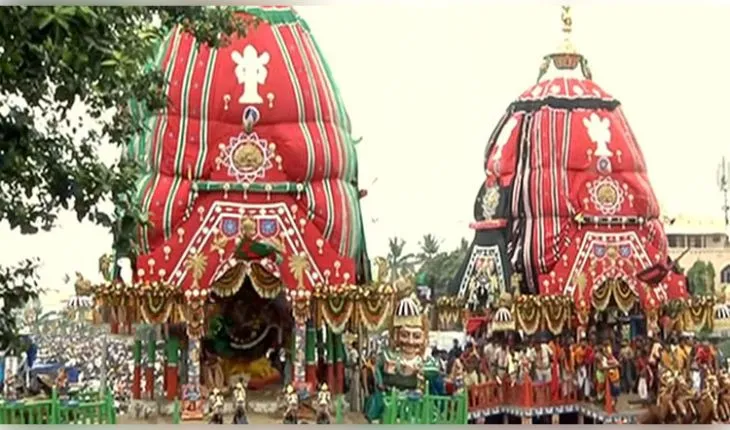 ପୁରୀ ରଥଯାତ୍ରା: ଗୁଣ୍ଡିଚା ମନ୍ଦିର ନିକଟ ଶରଧାବାଲିରେ ପହଞ୍ଚିଲା ତାଳଧ୍ୱଜ ଓ ଦର୍ପଦଳନ ରଥ