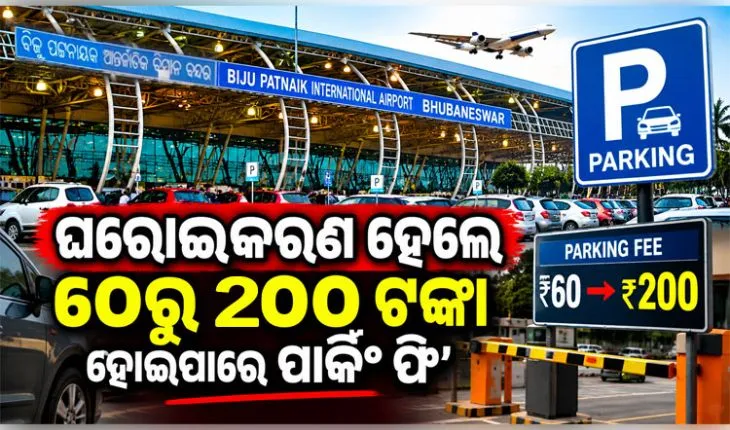 ଘରୋଇକରଣ ପରେ ବହୁଗୁଣା ହୋଇପାରେ ବିମାନବନ୍ଦର ସେବା ଦେୟ, ୬୦ରୁ ୨୦୦ ଟଙ୍କା ହୋଇପାରେ ପାର୍କିଂ ଫି