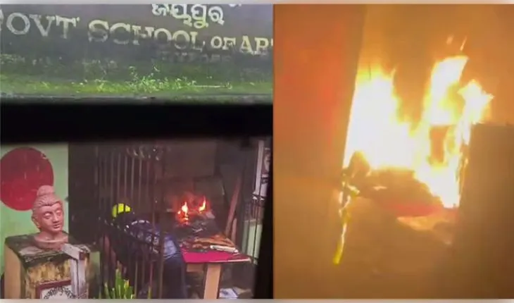 ଜୟପୁର ସରକାରୀ ଆର୍ଟ ବିଦ୍ୟାଳୟରେ ଅଗ୍ନିକାଣ୍ଡ: କମ୍ପ୍ୟୁଟର ଓ ଗୁରୁତ୍ୱପୂର୍ଣ୍ଣ ଫାଇଲ୍ ପୋଡ଼ି ନଷ୍ଟ