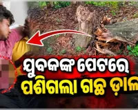 ଚଳନ୍ତା ବାଇକ୍ ଉପରେ ପଡ଼ିଲା ଗଛ ଡାଳ, ଯୁବକଙ୍କ ପେଟରେ ପଶିଲା ଶୁଖିଲା କାଠ
