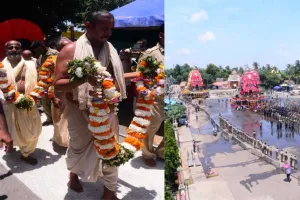 ତିନି ରଥରେ ଆଜ୍ଞାମାଳ ଲାଗି ପରେ ଦକ୍ଷିଣ ମୋଡ଼ ଆରମ୍ଭ