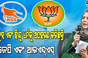 ଧର୍ମ ନାମରେ ହିଂସା ବିସ୍ତାର କରୁଛନ୍ତି ବିଜେପି-ଆରଏସ୍‌ଏସ୍‌ : ମେହବୁବା ମୁଫତି