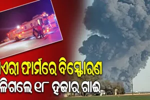 ଆମେରିକାର ଏକ ଡାଏରୀ ଫାର୍ମରେ ବିସ୍ଫୋରଣ, ନିଆଁରେ ଜଳି ପାଉଁଶ ହୋଇଗଲେ ୧୮ ହଜାର ଗାଈ