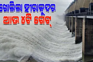 ଉପର ମୁଣ୍ଡରେ ପ୍ରବଳ ବର୍ଷା; ଖୋଲିଲା ହୀରାକୁଦର ଆଉ ୪ଟି ଗେଟ୍, ମୋଟ୍ ୧୬ ଗେଟ୍ ଦେଇ ନିଷ୍କାସିତ ହେଉଛି ବନ୍ୟାଜଳ