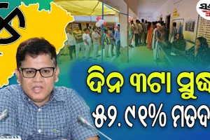 ଭୋଟ ଦେଉଛି ଓଡ଼ିଶା: ଦିନ ୩ଟା ସୁଦ୍ଧା ୫୨.୯୧% ମତଦାନ