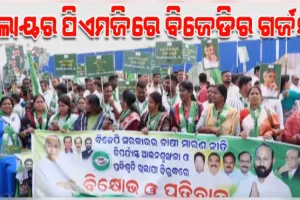 ଚାଷୀ ସମସ୍ୟା, ଆଇନ ଶୃଙ୍ଖଳାର ସଂଗୀନ ସ୍ଥିତି ନେଇ ଲୋୟର ପିଏମଜିରେ ବିଜେଡିର ବିଶାଳ ବିକ୍ଷୋଭ