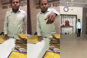 Viral Video: ବିଡିଓଙ୍କ ଦବଙ୍ଗଗିରି: ସରପଞ୍ଚଙ୍କ ସ୍ୱାମୀଙ୍କୁ ଅଫିସରୁ ତଡିଲେ, କହିଲେ- 'ରାସ୍କେଲ୍, ଗେଟ୍ ଆଉଟ୍‌'