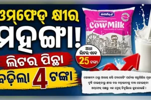 ଓଡ଼ିଶାରେ ମହଙ୍ଗା ହେଲା ଓମ୍‌ଫେଡ୍ କ୍ଷୀର, ଲିଟର ପିଛା ବଢ଼ିଲା ୪ ଟଙ୍କା