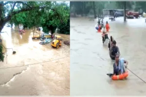 ଅଚାନକ ମାଡ଼ି ଆସିଲା ବନ୍ୟାପାଣି, ଗଛ ଉପରେ ରାତି କାଟିଲେ ୧୪ ଶ୍ରମିକ...