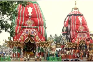 ପୁରୀ ରଥଯାତ୍ରା: ଗୁଣ୍ଡିଚା ମନ୍ଦିର ନିକଟ ଶରଧାବାଲିରେ ପହଞ୍ଚିଲା ତାଳଧ୍ୱଜ ଓ ଦର୍ପଦଳନ ରଥ