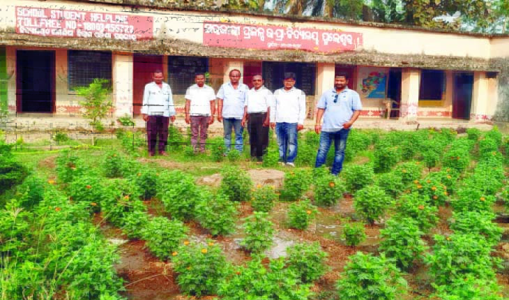 ଶିକ୍ଷକଙ୍କ ପ୍ରୟାସରେ ସ୍କୁଲ ପରିସର ପାଲଟିଲା ଫୁଲ ବଗିଚା