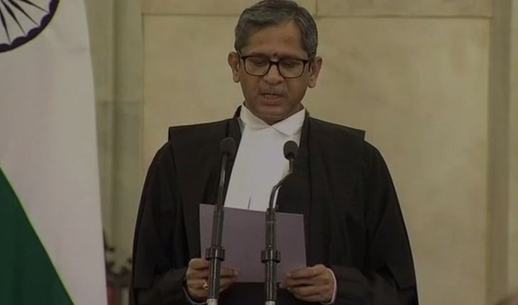 ସୁପ୍ରିମକୋର୍ଟର ପ୍ରଧାନ ବିଚାରପତି ଭାବେ ଶପଥ ନେଲେ ଜଷ୍ଟିସ ଏନ୍.ଭି. ରମଣା