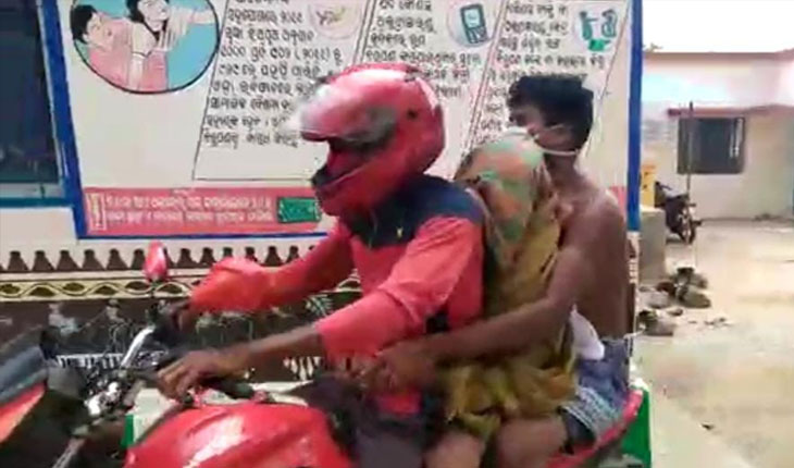 ମାଲକାନଗିରିରେ ଅଭାବନୀୟ ଦୃଶ୍ୟ, ବାଇକ ରେ ବୁହା ହେଲା ଶବ