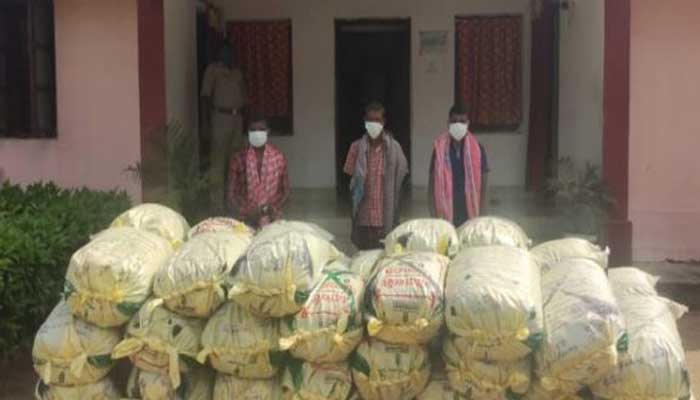 କୋଟିଏ ଟଙ୍କାର ଗଞ୍ଜେଇ ଜବତ, ୩ ଗିରଫ