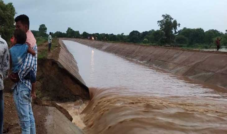ଭାଙ୍ଗିଲା ଇନ୍ଦ୍ରାବତୀ ଜଳସେଚନ କେନାଲ ବନ୍ଧ, ଶହ ଶହ ଏକର ଧାନ ଜମି ଜଳାର୍ଣ୍ଣବ