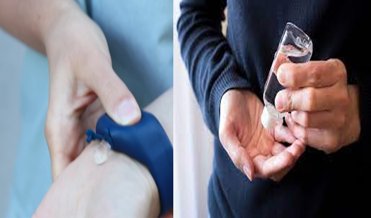 ହାତରେ ପିନ୍ଧି ହେବ ସାନିଟାଇଜର