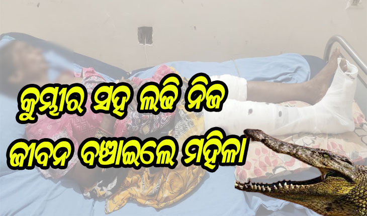 କୁମ୍ଭୀର ସହ ଲଢି ନିଜ ଜୀବନ ବଞ୍ଚାଇଲେ ୭୦ବର୍ଷିୟା ମହିଳା