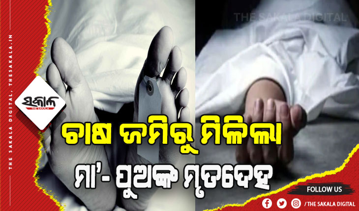 ଚାଷ ଜମିରୁ ମା’ ଓ ପୁଅଙ୍କ ମୃତଦେହ ଠାବ