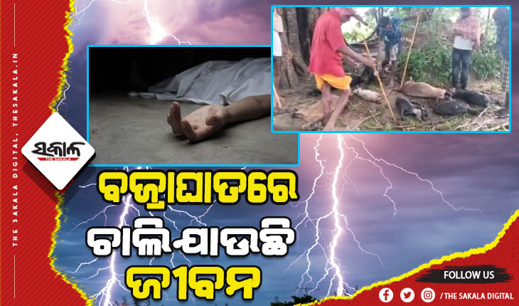 ବଜ୍ରଘାତରେ ଜଣେ ମୃତ, ୩ ଆହତ