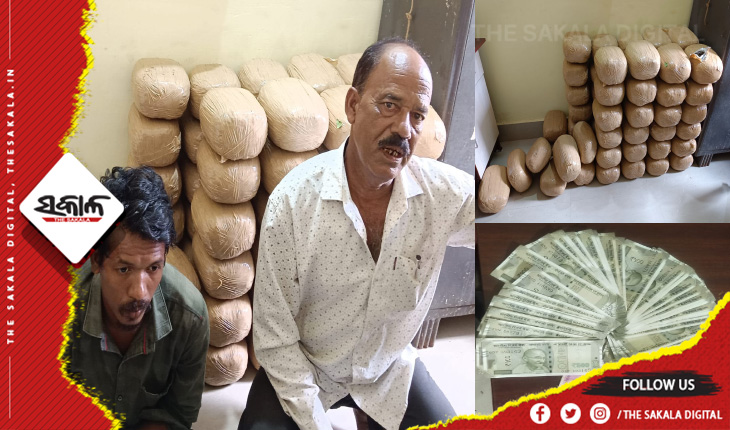 ପିକଅପ ଭ୍ୟାନରୁ ବିପୁଳ ପରିମାଣର ଗଞ୍ଜେଇ ଜବତ, ୨ଗିରଫ