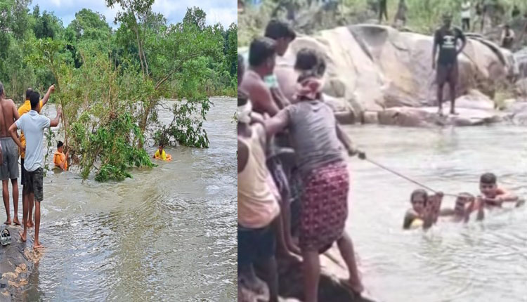 ଡ୍ୟାମର ଗେଟ ଖୋଲିବାରୁ ନଦୀରେ ଭାସିଗଲେ ୧୨ ଜଣ; ସମସ୍ତଙ୍କୁ ଉଦ୍ଧାର କଲା ଅଗ୍ନିଶମ ବାହିନୀ