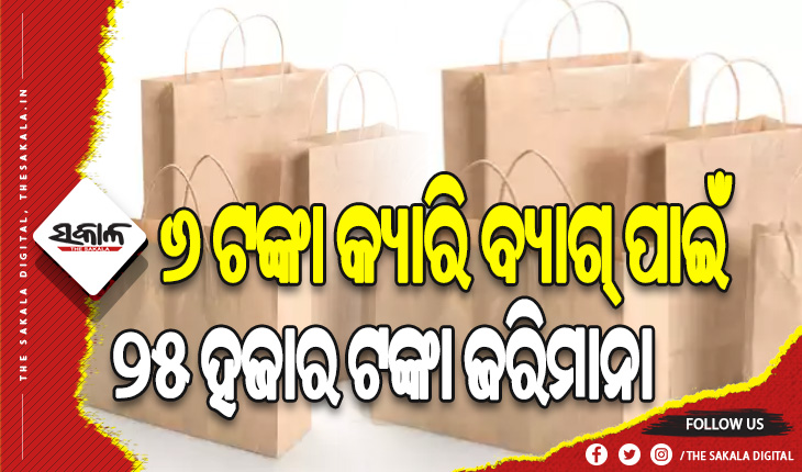 ୬ ଟଙ୍କା କ୍ୟାରି ବ୍ୟାଗ୍ ପାଇଁ ୨୫ ହଜାର ଟଙ୍କା ଗଣିଲା ସପିଙ୍ଗ୍ ମଲ୍‌