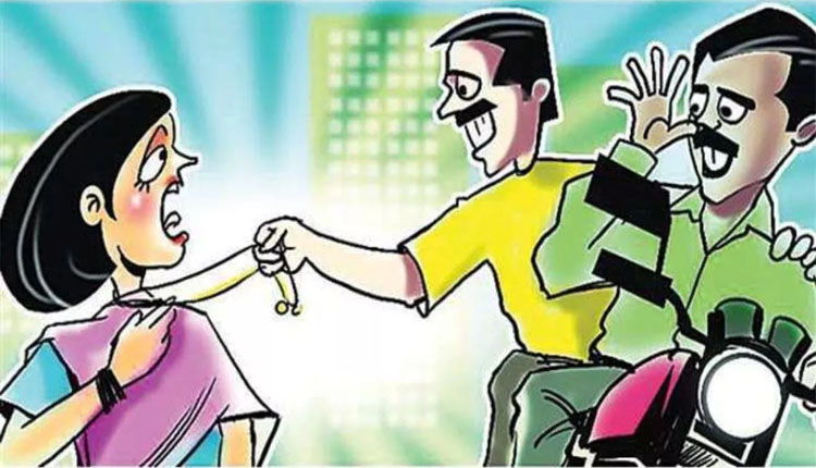 ପଲସର ଗାଡ଼ିରେ ଆସି ମହିଳା ଇନ୍ସପେକ୍ଟରଙ୍କ ବେକରୁ ସୁନାଚେନ୍ ଝାମ୍ପିନେଲେ ଦୁର୍ବୁତ୍ତ