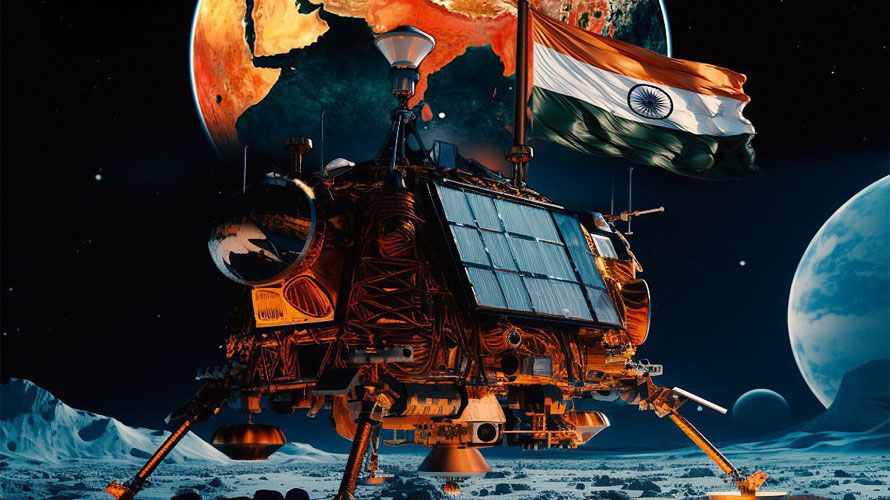 ଚନ୍ଦ୍ରରେ ପହଞ୍ଚି ପ୍ରଥମେ ମେସେଜ୍‌ ପଠାଇବା ପରେ ଏବେ ଚନ୍ଦ୍ରଯାନ-୩ ଉଠାଇଲା ଜହ୍ନର ପ୍ରଥମ ଫଟୋ