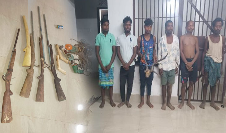 ଆକ୍ସନ ମୋଡରେ କୁଲଡିହା ବନବିଭାଗ: ଗିରଫ ହେଲେଣି ୮ ଶିକାରୀ, ବନ୍ଧୁକ ସହ ବିପୁଳ ଯନ୍ତ୍ରାଂଶ ଓ ଗୁଳି ଜବତ