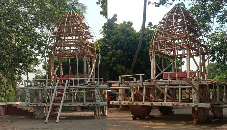 କପିଳେଶ୍ୱରଙ୍କ ଅଶୋକାଷ୍ଟମୀ ରଥଯାତ୍ରା: ରଥ ଗଢା ଅନ୍ତିମ ପର୍ଯ୍ୟାୟରେ, ଆଜି ଶ୍ରୀକ୍ଷେତ୍ରରୁ ଆସିବ ଆଜ୍ଞାମାଳ ଓ ପାଟପତନି