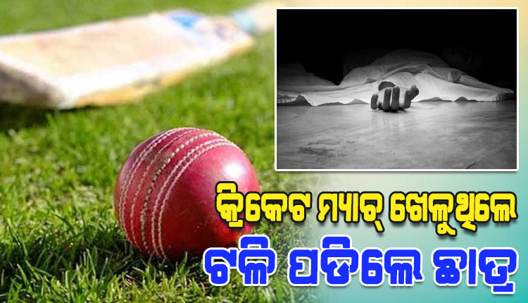 କ୍ରିକେଟ ମ୍ୟାଚ୍ ଖେଳୁଥିବା ବେଳେ ପଡ଼ିଆରେ ଟଳି ପଡିଲେ ଛାତ୍ର