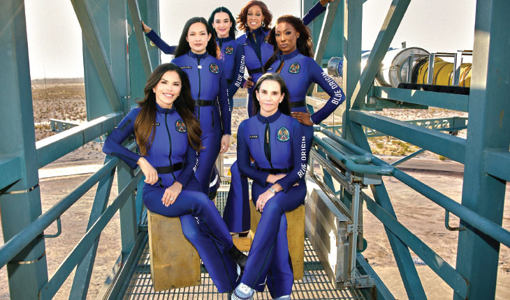 ବିଶ୍ବରେ ପ୍ରଥମ: ମହାକାଶ ବୁଲି ଫେରିଲେ ୬ ମହିଳା, ୧୧ ମିନିଟରେ ୨୦୦ କିମି ଯାତ୍ରା