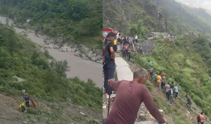 ନଦୀକୁ ଖସିଲା ବସ୍‌; ୧ ମୃତ, ୧୧ ନିଖୋଜ