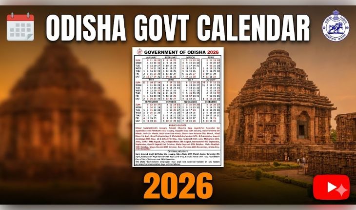 Odisha Govt Calendar 2026