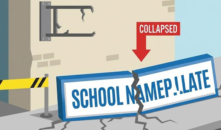 ବିଦ୍ୟାଳୟର ନାମଫଳକ ଖସି ତୃତୀୟ ଶ୍ରେଣୀ ଛାତ୍ରଙ୍କ ମୃତ୍ୟୁ, ପ୍ରଥମ ଶ୍ରେଣୀ ଛାତ୍ର ଗୁରୁତର...