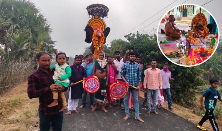 କୃଷ୍ଣପ୍ରସାଦରେ ଶ୍ରୀ ଶନି ଦେବଙ୍କ ୫୨ତମ ବାର୍ଷିକ ଉତ୍ସବ: ନାମ ସଂକୀର୍ତ୍ତନ ଓ ପାଇକ ଆଖଡ଼ାରେ କମ୍ପିଲା ଗାଁ ଦାଣ୍ଡ