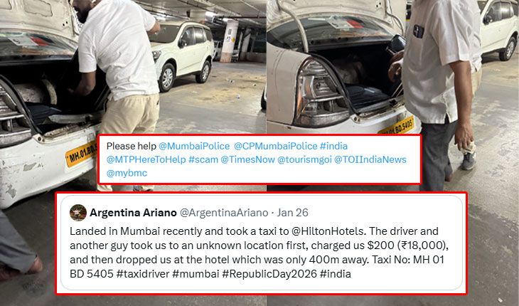 ୪୦୦ ମିଟର ଯାତ୍ରା ପାଇଁ ୧୮ ହଜାର ଟଙ୍କା! ଆମେରିକୀୟ ମହିଳାଙ୍କୁ ଠକି ବନ୍ଧା ହେଲେ ମୁମ୍ବାଇ କ୍ୟାବ ଡ୍ରାଇଭର