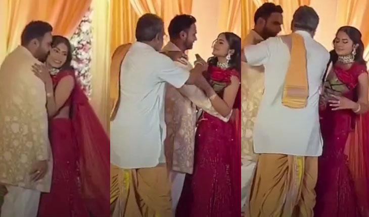 Viral Video: ଷ୍ଟେଜ୍ ଉପରେ କିସ୍ କରିବାକୁ ଯାଉଥିଲେ ବର-କନ୍ୟା, ମଝିରେ ‘ଭିଲେନ୍’ ସାଜିଲେ ପଣ୍ଡିତେ! ଭିଡିଓ ଭାଇରାଲ