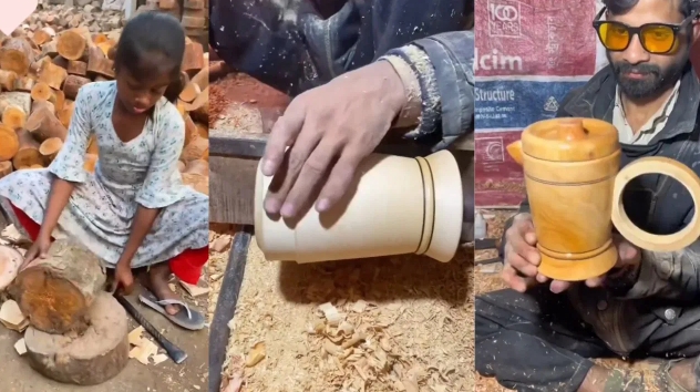 Viral Video: କାଠ ଗଣ୍ଡିରୁ ତିଆରି ହେଲା ସୁନ୍ଦର ପାଣି ଜଗ୍: ଭିଡିଓ ଦେଖି ଲୋକେ ହେଲେ ଆଶ୍ଚର୍ଯ୍ୟ