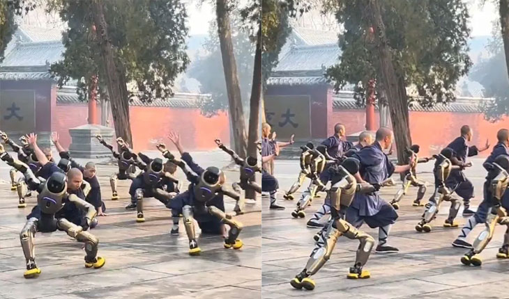 Viral Video: ଚୀନର ଶାଓଲିନ୍ ମନ୍ଦିରରେ କୁଙ୍ଗ ଫୁ ଶିଖୁଛନ୍ତି ରୋବଟ୍