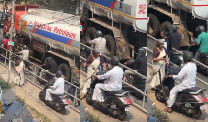 Viral Video: ଫୁଟ୍‌ପାଥ୍ ଉପରେ ସ୍କୁଟି ଚଳାଉଥିଲେ ଯୁବକ, ବାଟ ଓଗାଳିଲେ ବୃଦ୍ଧା; ସାହସିକତାକୁ ସଲାମ କରୁଛି ପୂରା ଦେଶ